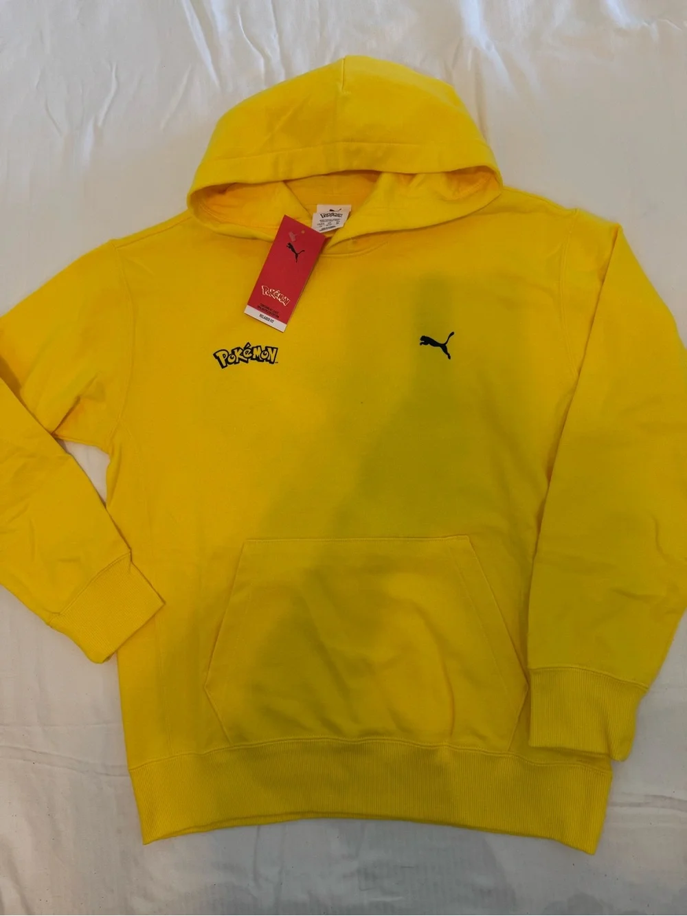 New boys Puma sz M 11-12, Yellow & Black Pikachu Hoodie Set shirt, pants - Picture 4 of 12